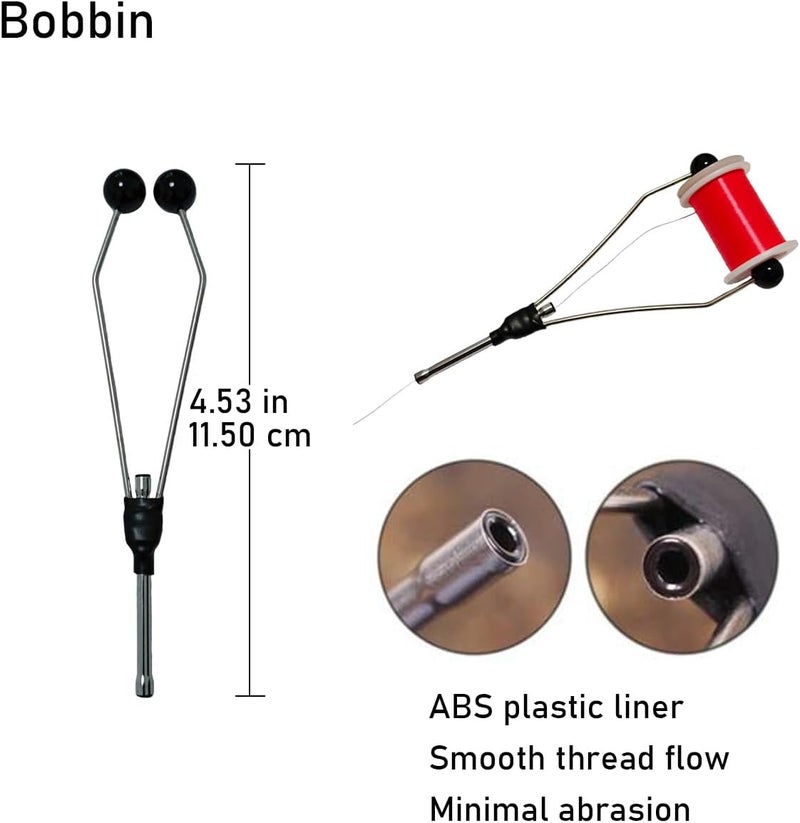 FIOTCEL Fly Tying Tool Kit for Beginners - Complete Starter Set with Bobbin, Whip Finisher, Threader, Tippet Clippers, Scissors & Bodkin for Handcrafting Artificial Fishing Flies - Image 2